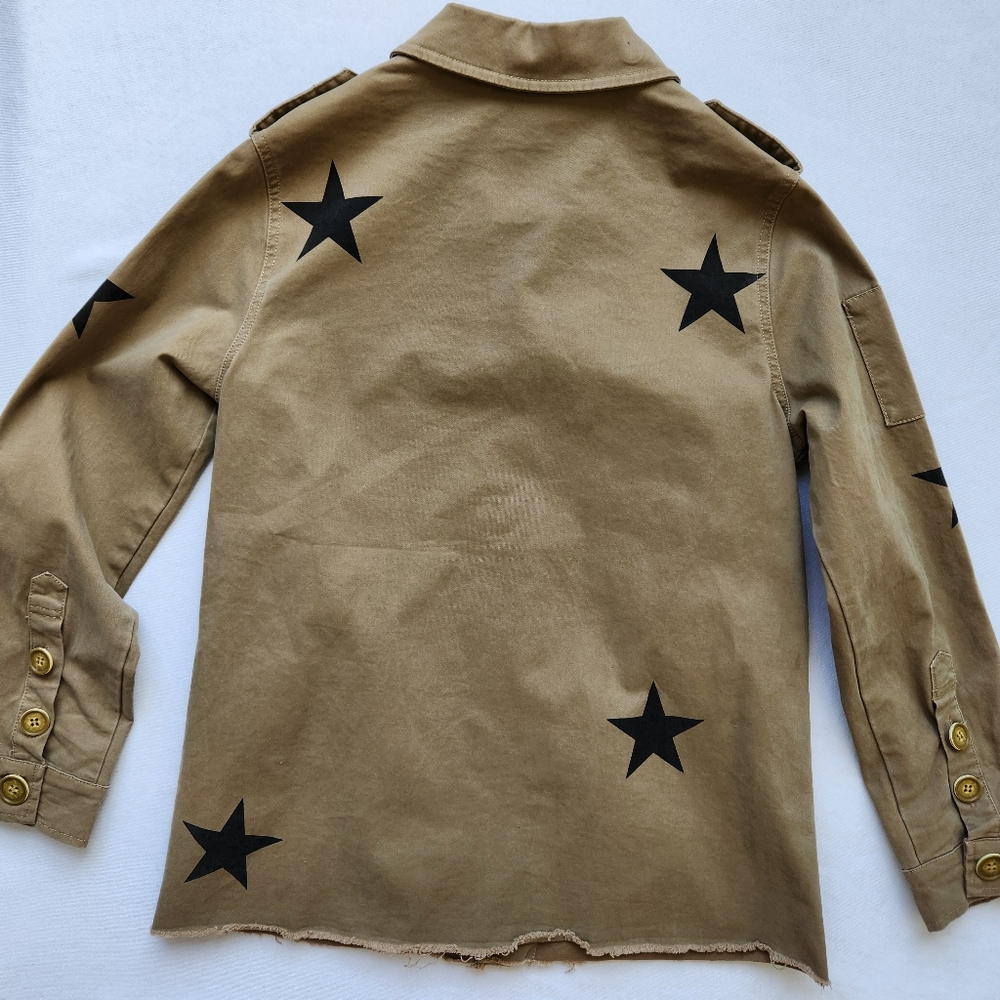Cezele Military Jacket Stars Royal Honor Army Green Fatiques Black Buttons M - Picture 4 of 17